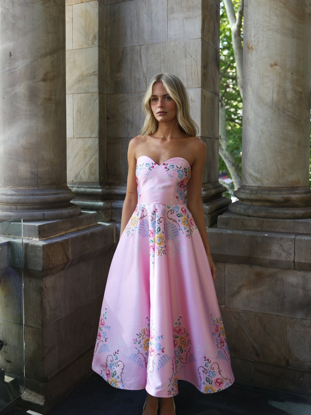 NWOT Aston Studio Amelie Dress Fairy Bouquet Pink
